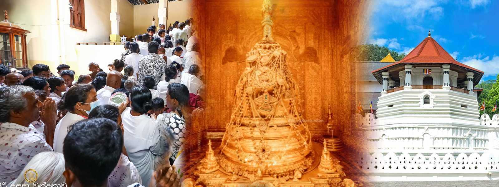 සිරි දළඳා වන්දනාව අද සිව්වන දිනටත්